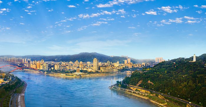宜宾市翠屏区三江口全景