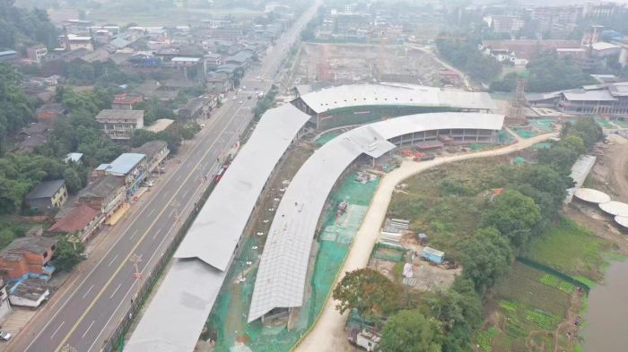 乐山大佛景区南游客中心项目建设现场