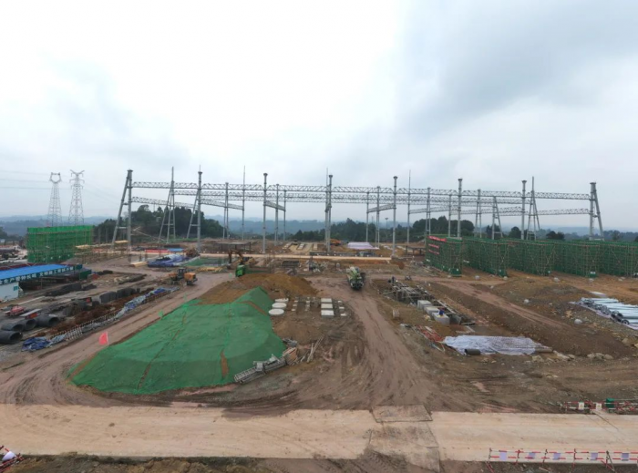 乐山南500千伏变电站工程建设现场1
