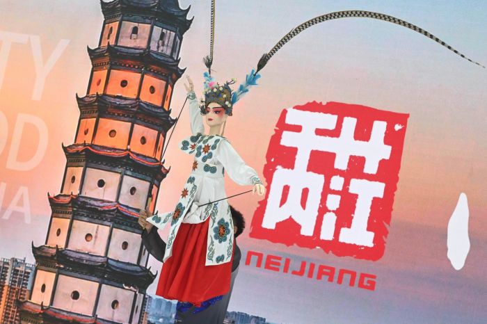 6月29日，第十九届西部博览会，观众在内江综合展示馆观看资中木偶演出。.jpg