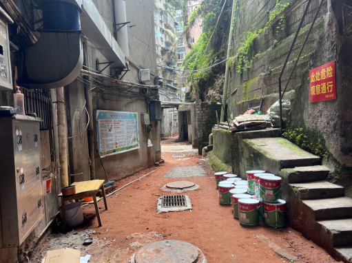 下观音巷17号小区改造现场