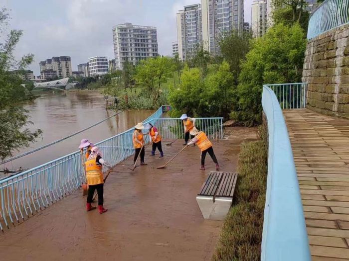 博鱼体育转移避险、抢修管道、清淤消杀……内江高新区高桥街道全面做好防汛救灾和汛后(图1)