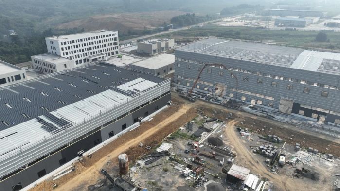 宜宾瑞泰年产5000吨碳纳米管和36万吨CNT导电浆料项目施工现场