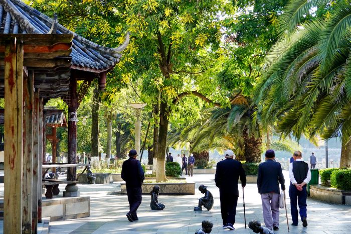市民在“口袋公园”散步休闲.jpg