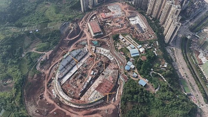 资中县万金山体育公园建设进入冲刺阶段预计2025年底竣工(图1)